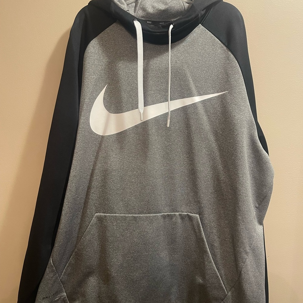 Nike Men's Black and Gray Hoodie